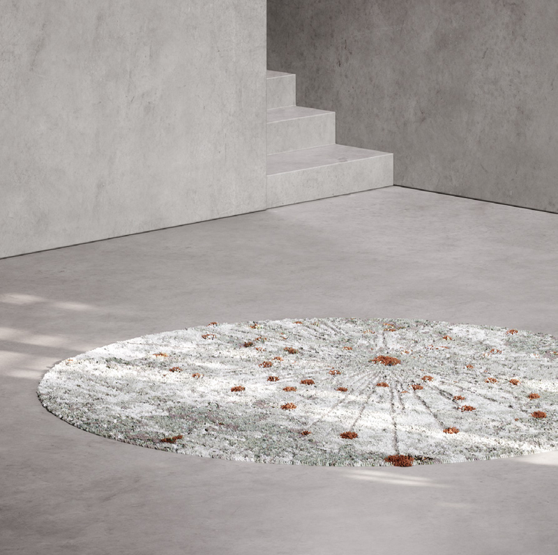 Helios Starburst Rug Lunar Chrome