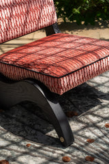 Arae Red armchair seat and base detail