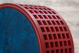 Pavo mini bar in Sapphire Rouge, blue interior detail