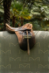 Lacuna daybed in green upholstery, detail