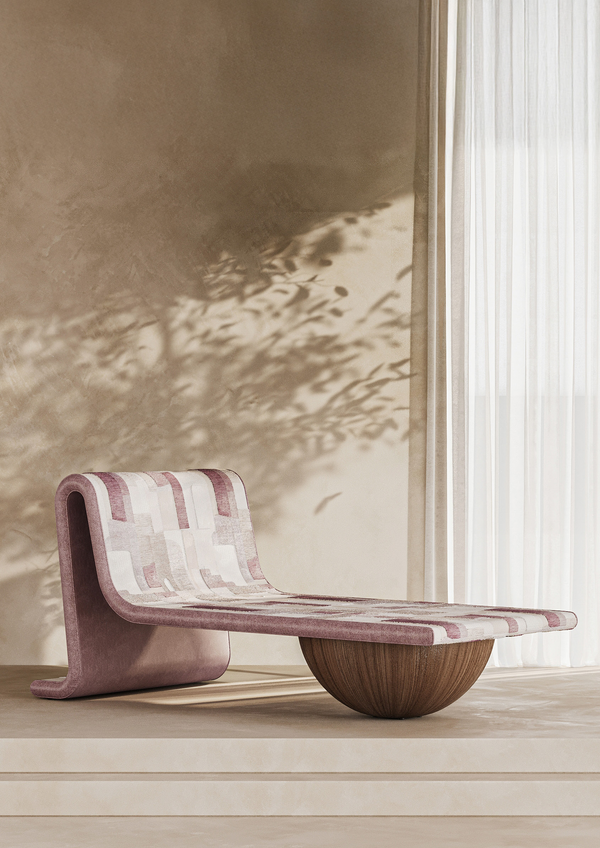 Lacuna Daybed in Barajeel Mauve