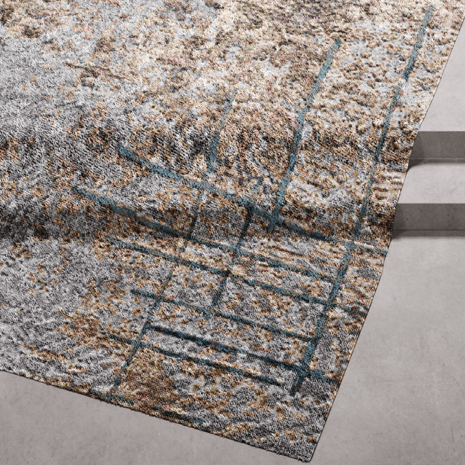 Solaris Space Landing Rug Starlight Silver